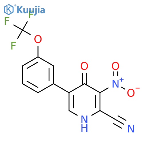 4-Hydroxy-2-Cyano-3-nitro-5-(3-(trifluoromethoxy)phenyl)pyridine structure