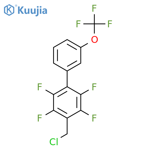 4-Chloromethyl-2,3,5,6-tetrafluoro-3'-(trifluoromethoxy)biphenyl structure