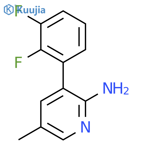 2-Amino-3-(2,3-difluorophenyl)-5-methylpyridine structure
