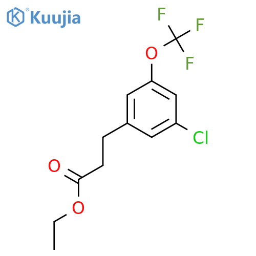 Ethyl 3-(3'-chloro-5'-(trifluoromethoxy)phenyl)propionate structure