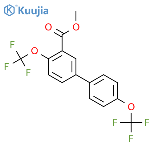 Methyl 4,4'-bis(trifluoromethoxy)biphenyl-3-carboxylate structure