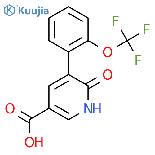 6-Hydroxy-5-(2-(trifluoromethoxy)phenyl)nicotinic acid structure