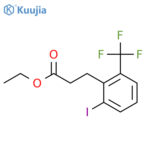 Ethyl 3-(2'-iodo-6'-(trifluoromethyl)phenyl)propionate structure