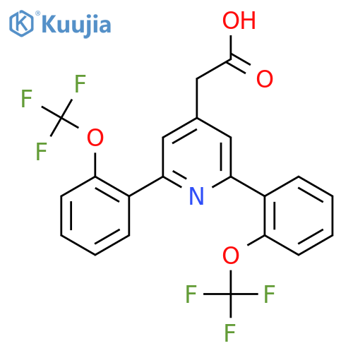 2,6-Bis(2-(trifluoromethoxy)phenyl)pyridine-4-acetic acid structure