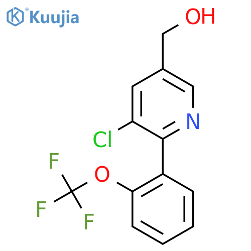 3-Chloro-2-(2-(trifluoromethoxy)phenyl)pyridine-5-methanol structure