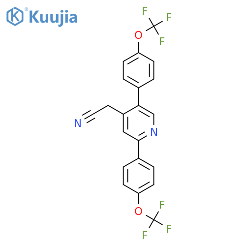 2,5-Bis(4-(trifluoromethoxy)phenyl)pyridine-4-acetonitrile structure