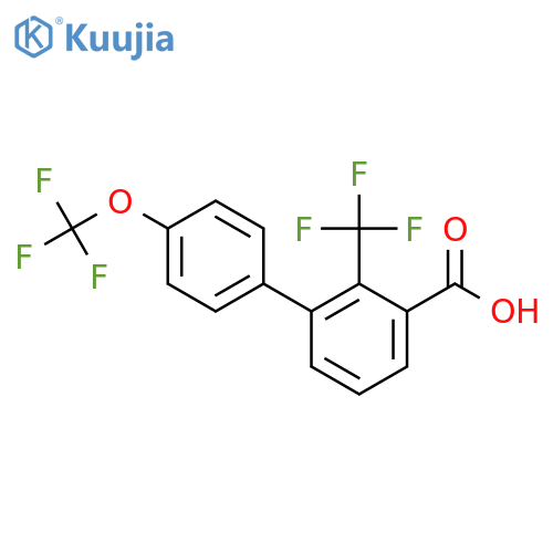 4'-(Trifluoromethoxy)-2-(trifluoromethyl)biphenyl-3-carboxylic acid structure