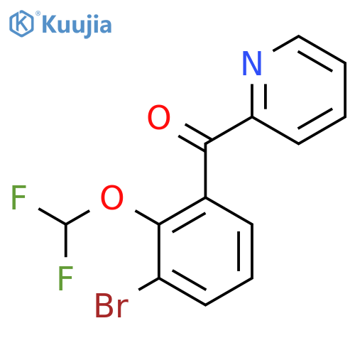 2-(3-Bromo-2-(difluoromethoxy)benzoyl)pyridine structure