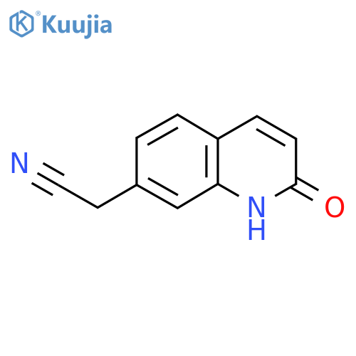 2-Hydroxyquinoline-7-acetonitrile structure