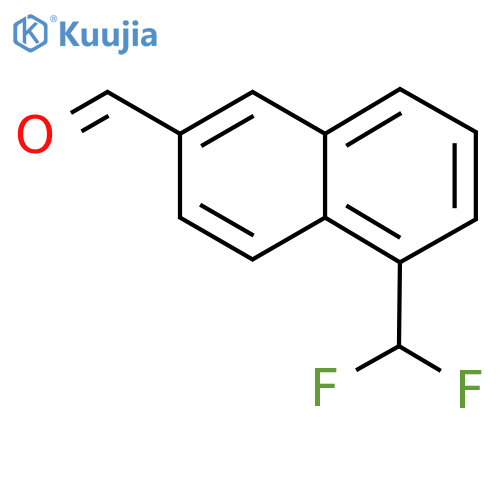 1-(Difluoromethyl)naphthalene-6-carboxaldehyde structure