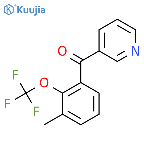 3-(3-Methyl-2-(trifluoromethoxy)benzoyl)pyridine structure
