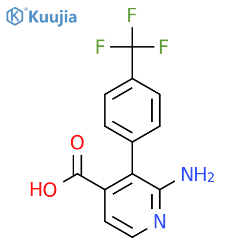 2-Amino-3-(4-(trifluoromethyl)phenyl)isonicotinic acid structure
