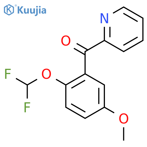 2-(2-(Difluoromethoxy)-5-methoxybenzoyl)pyridine structure