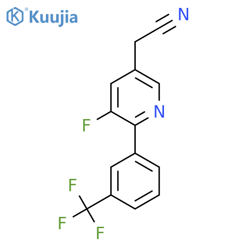 2-[5-Fluoro-6-[3-(trifluoromethyl)phenyl]pyridin-3-yl]acetonitrile structure