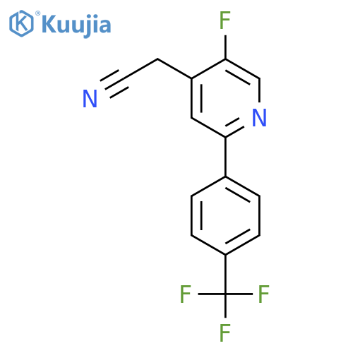 5-Fluoro-2-(4-(trifluoromethyl)phenyl)pyridine-4-acetonitrile structure