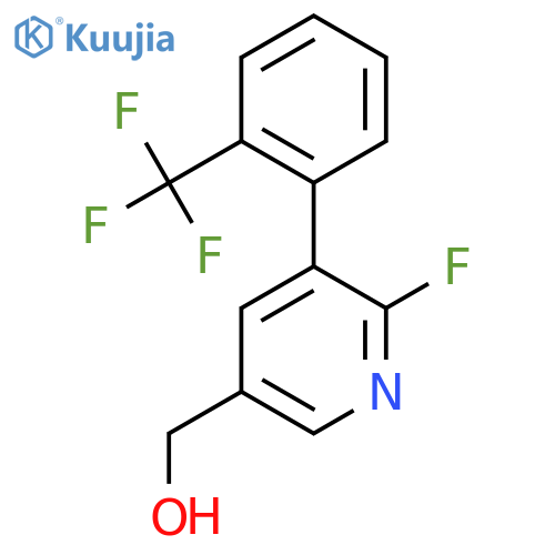2-Fluoro-3-(2-(trifluoromethyl)phenyl)pyridine-5-methanol structure
