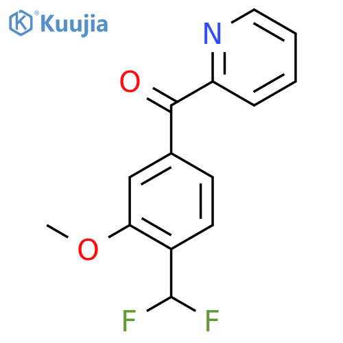 2-(4-(Difluoromethyl)-3-methoxybenzoyl)pyridine structure