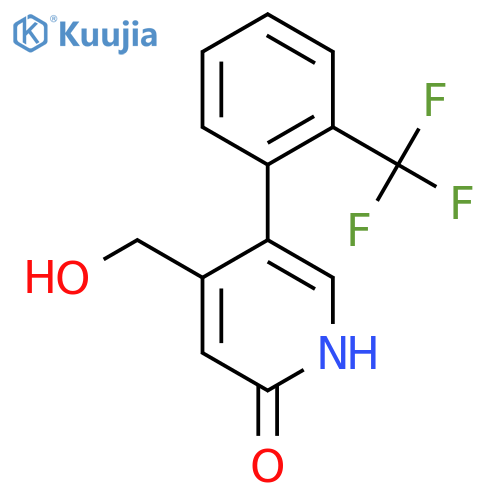 2-Hydroxy-5-(2-(trifluoromethyl)phenyl)pyridine-4-methanol structure