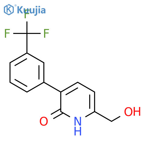 2-Hydroxy-3-(3-(trifluoromethyl)phenyl)pyridine-6-methanol structure