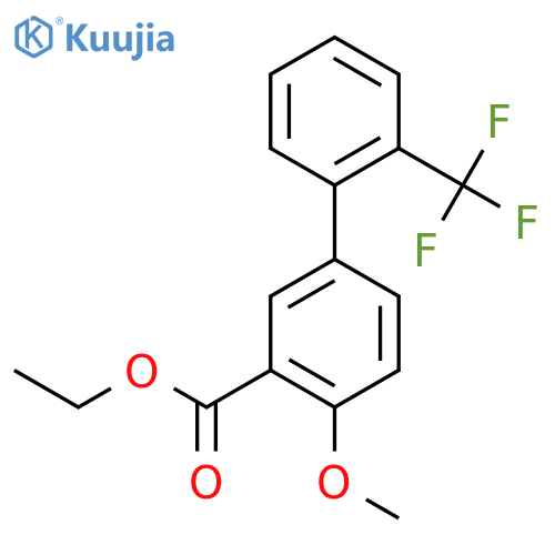 4-Methoxy-2'-(trifluoromethyl)biphenyl-3-carboxylic acid ethyl ester structure