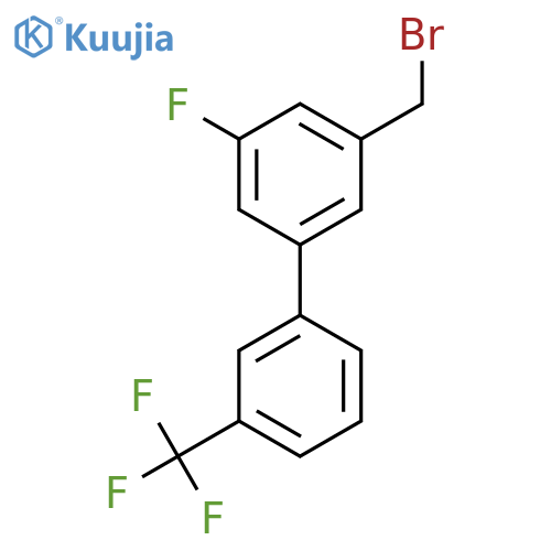 3-Bromomethyl-5-fluoro-3'-(trifluoromethyl)biphenyl structure