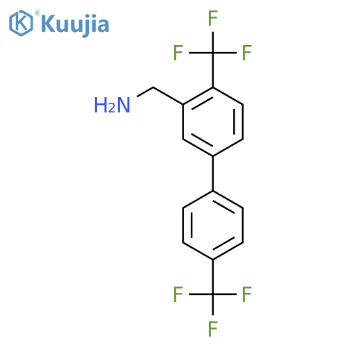 C-(4,4'-Bis(trifluoromethyl)biphenyl-3-yl)-methylamine structure