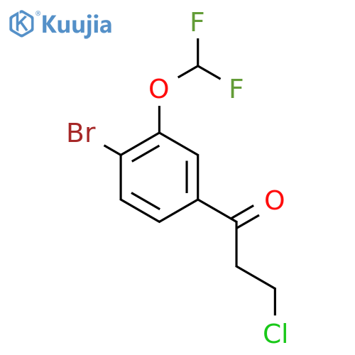 4'-Bromo-3-chloro-3'-(difluoromethoxy)propiophenone structure