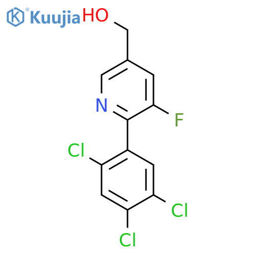 3-Fluoro-2-(2,4,5-trichlorophenyl)pyridine-5-methanol structure