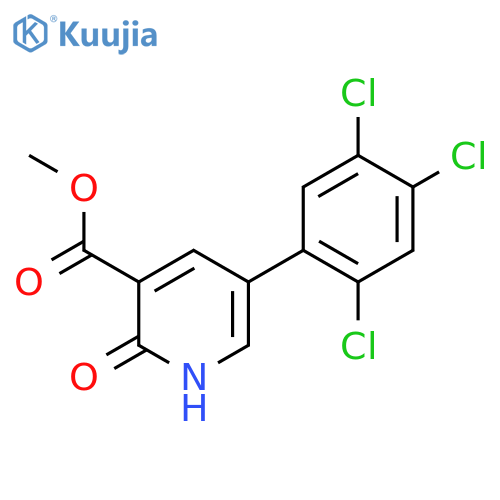 Methyl 2-hydroxy-5-(2,4,5-trichlorophenyl)nicotinate structure