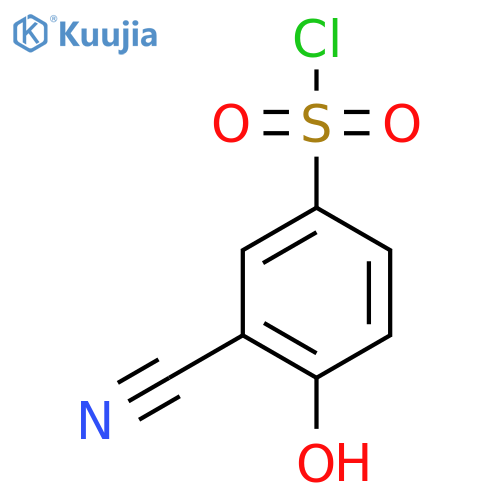 3-Cyano-4-hydroxybenzenesulfonyl chloride structure