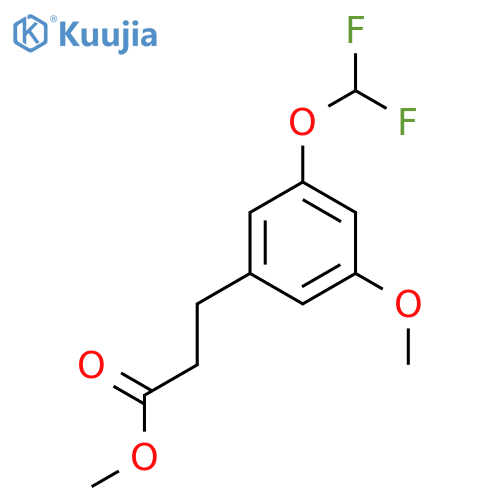 Methyl 3-(3'-(difluoromethoxy)-5'-methoxyphenyl)propionate structure