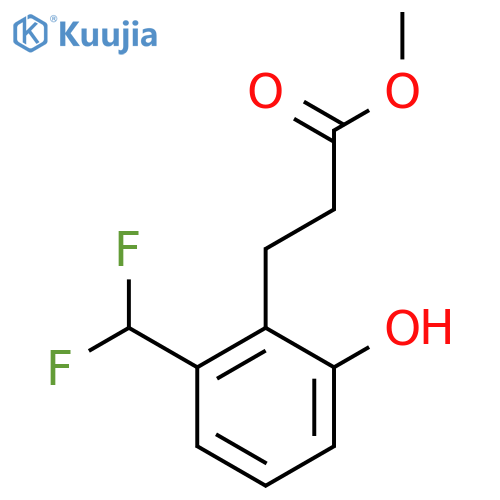 Methyl 3-(2'-(difluoromethyl)-6'-hydroxyphenyl)propionate structure