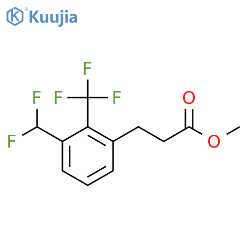 Methyl 3-(3'-(difluoromethyl)-2'-(trifluoromethyl)phenyl)propionate structure