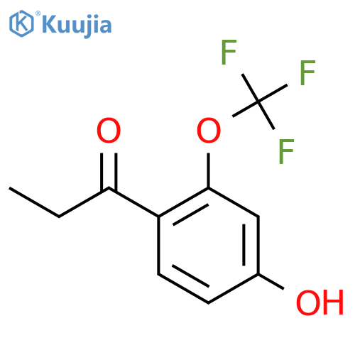4'-Hydroxy-2'-(trifluoromethoxy)propiophenone structure