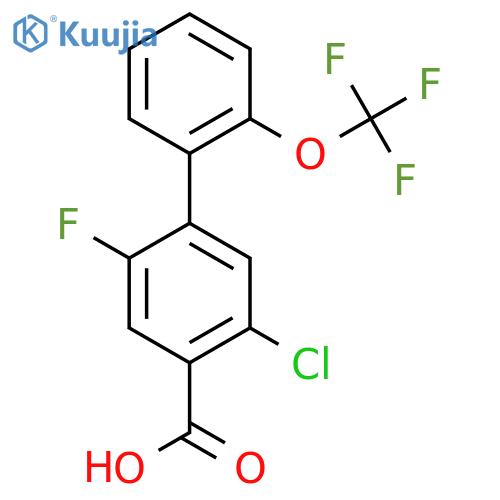 5-Chloro-2-fluoro-2'-(trifluoromethoxy)biphenyl-4-carboxylic acid structure