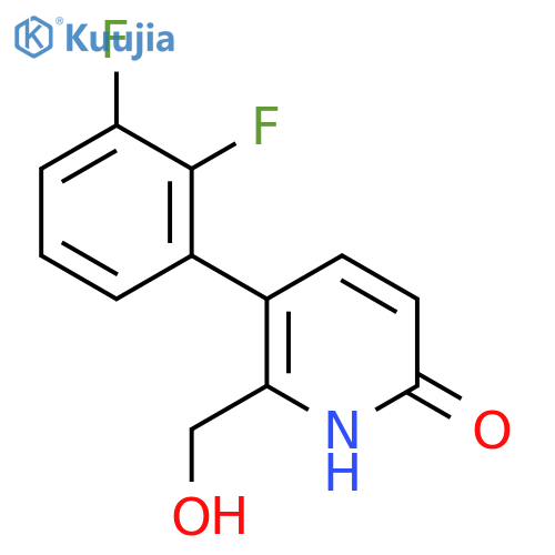 3-(2,3-Difluorophenyl)-6-hydroxypyridine-2-methanol structure