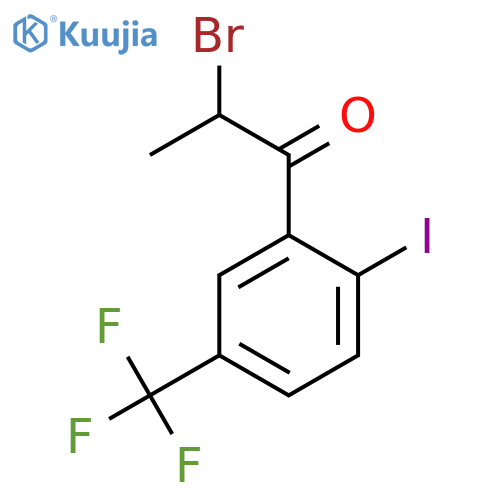 2-Bromo-2'-iodo-5'-(trifluoromethyl)propiophenone structure