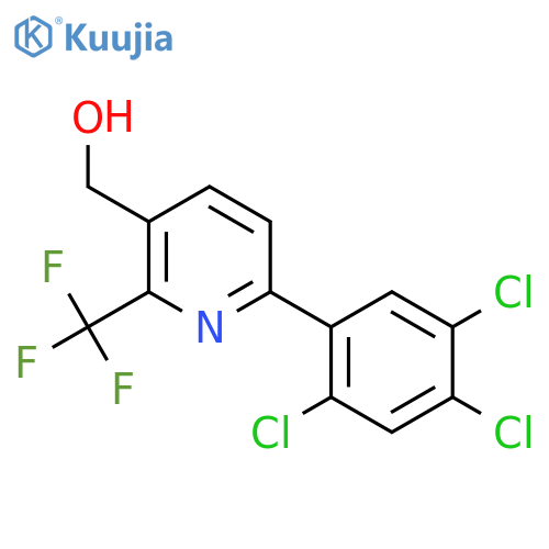 6-(2,4,5-Trichlorophenyl)-2-(trifluoromethyl)pyridine-3-methanol structure