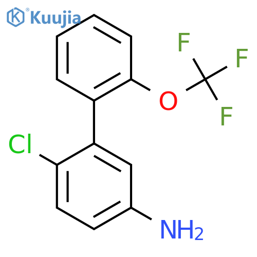 4-Chloro-3-[2-(trifluoromethoxy)phenyl]aniline structure