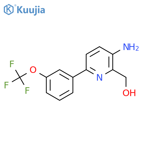 3-Amino-6-(3-(trifluoromethoxy)phenyl)pyridine-2-methanol structure