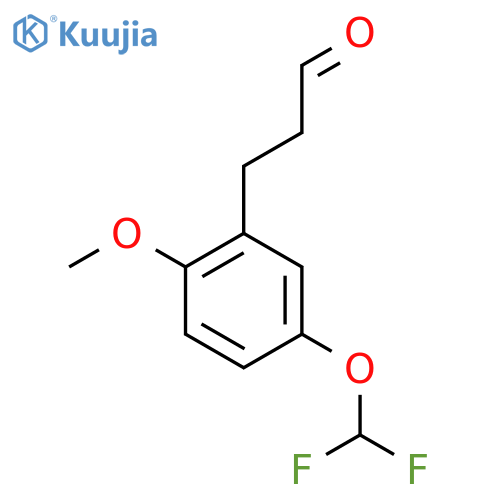 3-(5'-(Difluoromethoxy)-2'-methoxyphenyl)propionaldehyde structure