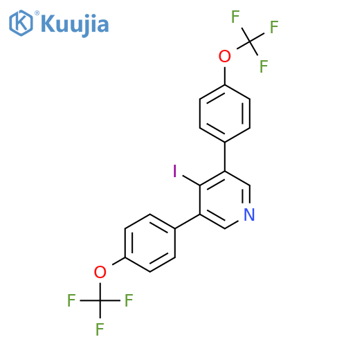 3,5-Bis(4-(trifluoromethoxy)phenyl)-4-iodopyridine structure