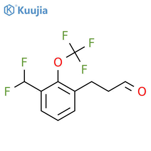 3-(3'-(Difluoromethyl)-2'-(trifluoromethoxy)phenyl)propionaldehyde structure