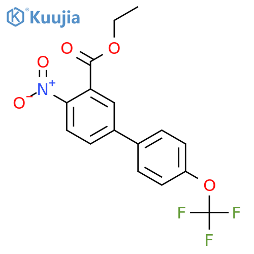 Ethyl 4-nitro-4'-(trifluoromethoxy)biphenyl-3-carboxylate structure
