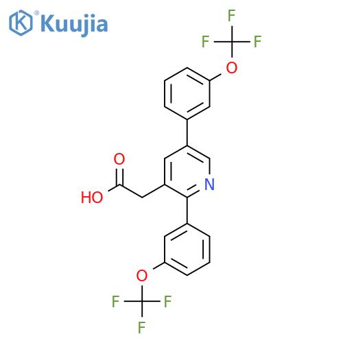 2,5-Bis(3-(trifluoromethoxy)phenyl)pyridine-3-acetic acid structure