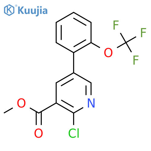 Methyl 2-chloro-5-(2-(trifluoromethoxy)phenyl)nicotinate structure