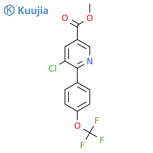 Methyl 5-chloro-6-(4-(trifluoromethoxy)phenyl)nicotinate structure