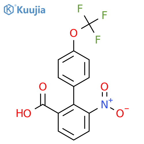 6-Nitro-4'-(trifluoromethoxy)biphenyl-2-carboxylic acid structure