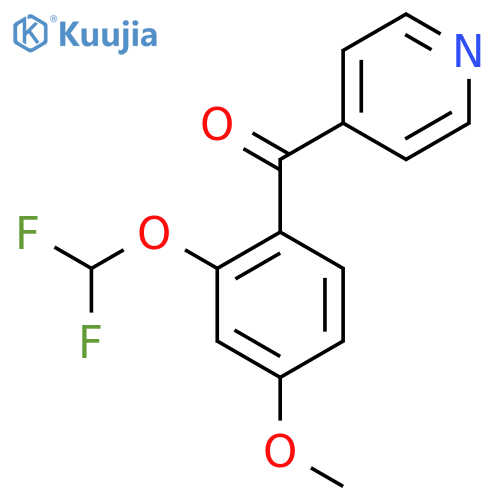 4-(2-(Difluoromethoxy)-4-methoxybenzoyl)pyridine structure