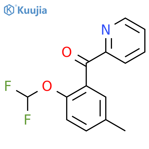 2-(2-(Difluoromethoxy)-5-methylbenzoyl)pyridine structure